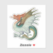 Middeleeuws manuscript Dragon Vinyl Sticker (Vel)