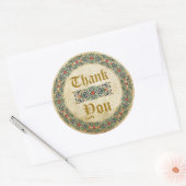 Middeleeuws Manuscript Gothic Dank u Label (Envelop)