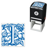 Middeleeuws manuscript Letter T Zelfinktende Stempel (In situ)