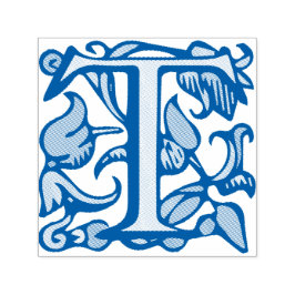 Middeleeuws manuscript Letter T Zelfinktende Stempel