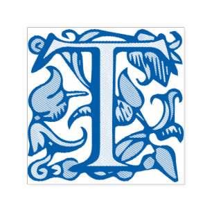 Middeleeuws manuscript Letter T Zelfinktende Stempel