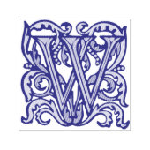 Middeleeuws manuscript Letter W Zelfinktende Stempel (Design)