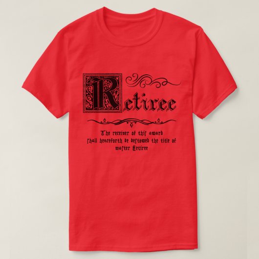 Middeleeuws Master pensioen T-shirt (Design voorkant)