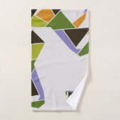 Middeleeuws modern Abstract eenhoorn tangram dier Bad Handdoek (Handdoek)