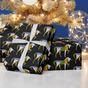Middeleeuws modern Abstract eenhoorn tangram dier Cadeaupapier