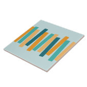 Middeleeuws modern atomisch funky blokjes aqua Sin Tegeltje (Zijkant)