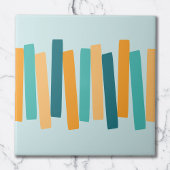 Middeleeuws modern atomisch funky blokjes aqua Sin Tegeltje