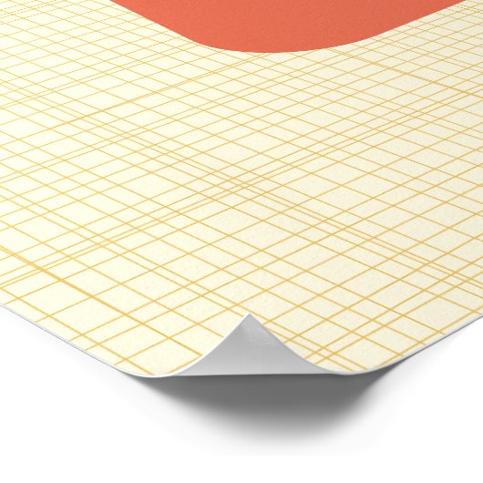 Middeleeuws modern atomisch geometrisch Abstract Poster (Hoek)