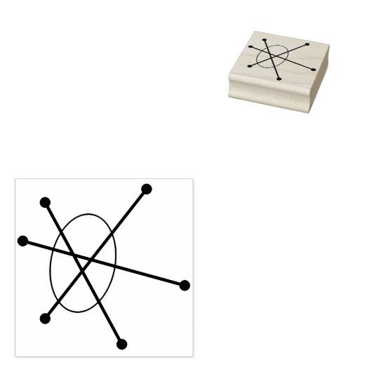 Middeleeuws modern atoomspontaan atoom rubberstempel (Gestempeld)