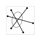 Middeleeuws modern atoomspontaan atoom rubberstempel (Afrduk)