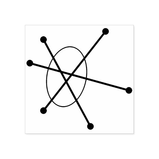 Middeleeuws modern atoomspontaan atoom rubberstempel (Afrduk)