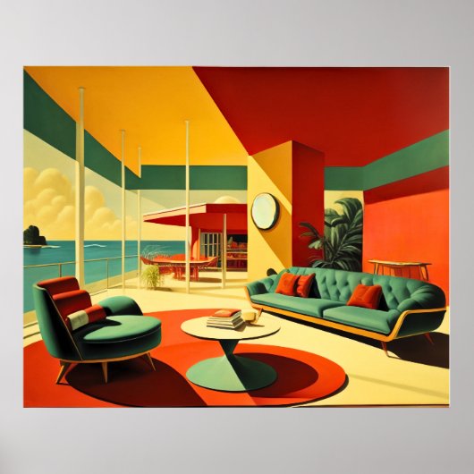 Middeleeuws modern droomhuis OUDE VERS. Poster (Voorkant)