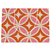 Middeleeuws Modern Geometrisch patroon roze sinaas Groot Cadeauzakje (Voorkant)