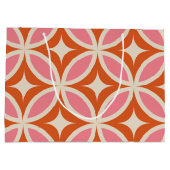 Middeleeuws Modern Geometrisch patroon roze sinaas Groot Cadeauzakje (Achterkant)