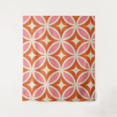 Middeleeuws Modern Geometrisch patroon roze sinaas Wandkleed (Voorkant)