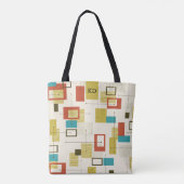 Middeleeuws modern geometrisch vormpatroon tote bag (Achterkant)
