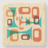 Middeleeuws Modern Graphic Googie Onderzetters Sto (Voorkant)