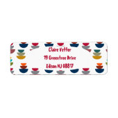 Middeleeuws modern helder minimalisme etiket (Voorkant)