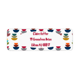 Middeleeuws modern helder minimalisme etiket