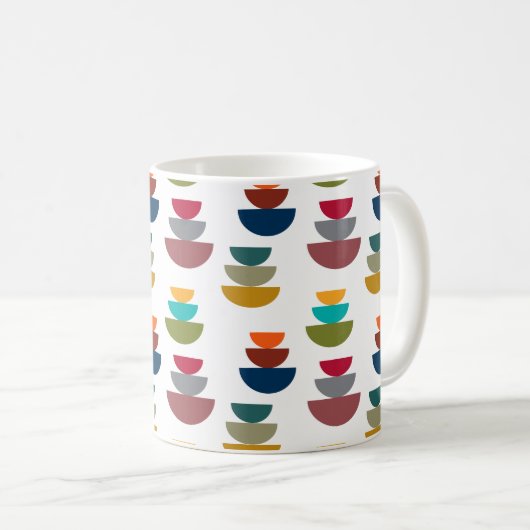 Middeleeuws modern helder minimalisme koffiemok (Voorkant rechts)