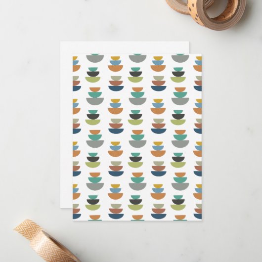 Middeleeuws modern minimalisme notitiekaartje (Voorkant / Achterkant in situ)