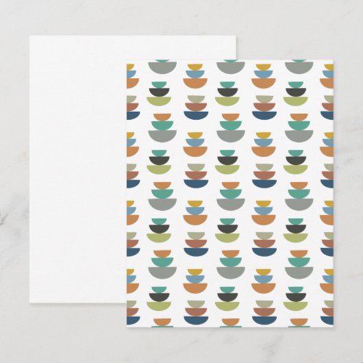 Middeleeuws modern minimalisme notitiekaartje (Voorkant / Achterkant)