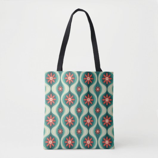 Middeleeuws modern: Oranje bloemen Abstract Tote Bag (Voorkant)