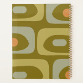 Middeleeuws modern Piquet minimalistisch olijfgroe Planner (Achterkant)