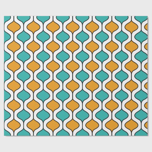 Middeleeuws modern retro atomisch inpakpapier (Vlak)