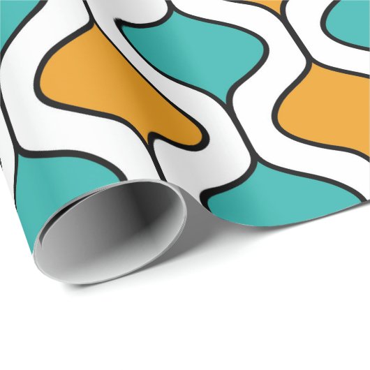 Middeleeuws modern retro atomisch inpakpapier (Rol Hoek)