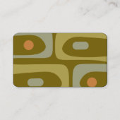 Middeleeuws modern retro  olijfgroen visitekaartje (Achterkant)