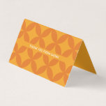 Middeleeuws modern retro tiny bedankje Kaarten<br><div class="desc">Dit retro mid mod-patroon in oranje zon maakt een leuke en kleurrijke uitspraak voor je bedankbriefjes. Coördinerende items beschikbaar.</div>