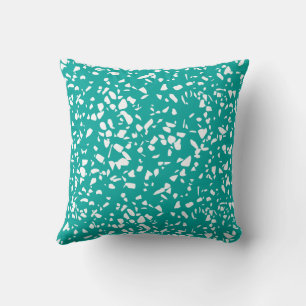 Middeleeuws modern Terrazzo Aqua kussen