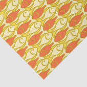 Middeleeuws Moderne vis, geel en oranje Weefsel Tissuepapier (Detail)