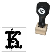 Middeleeuws Monogram  initiaal letter K Rubberstempel (Gestempeld)