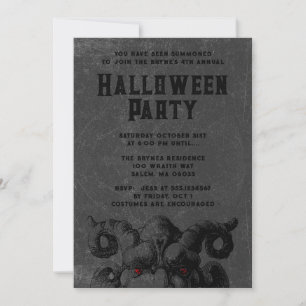 Middeleeuws monster volwassen Halloween Party Kaart