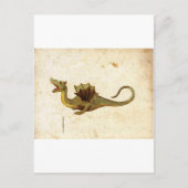  middeleeuws ontwerp van de draak briefkaart (Voorkant)