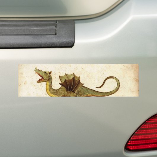  middeleeuws ontwerp van de draak bumpersticker (Op auto)