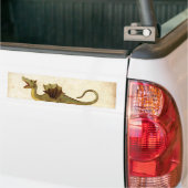  middeleeuws ontwerp van de draak bumpersticker (Op Truck)
