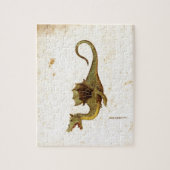  middeleeuws ontwerp van de draak legpuzzel (Verticaal)