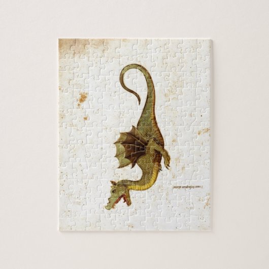  middeleeuws ontwerp van de draak legpuzzel (Verticaal)