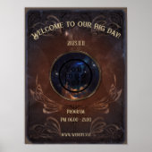 Middeleeuws oud boek goochelaar fantasie evenement poster (Voorkant)