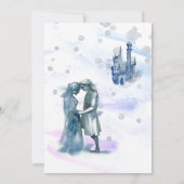 *~* Middeleeuws Paar Verliefd Kasteel Bruiloft Kaart (Achterkant)