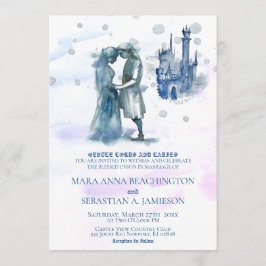 *~* Middeleeuws Paar Verliefd Kasteelhochzeit Kaart