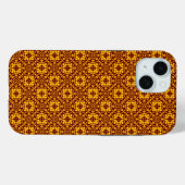 Middeleeuws Patroon Goud & Rood Case-Mate iPhone Case (Achterkant (horizontaal))