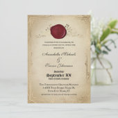 Middeleeuws Perkament en Wax Seal Sprookjesachtige Kaart (Staand voorkant)