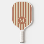 Middeleeuws polo striping Bord Roos Monogram Pickleball Paddle (Achterkant)