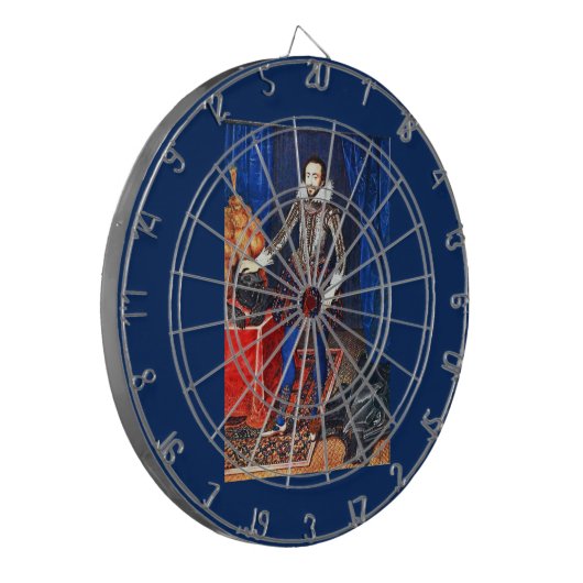 Middeleeuws portret dartbord (Voorkant Links)