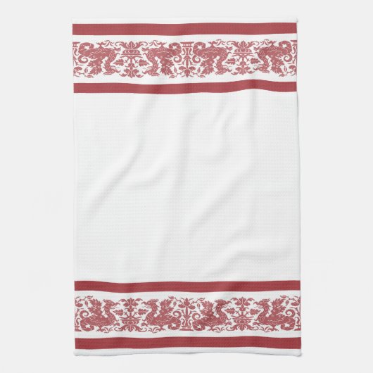 Middeleeuws/Renaissance Wyverns Keukenhanddoek (Verticaal)