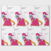 Middeleeuws Ridder Paard in Armour Fantasy Cadeaupapier (Vlak)